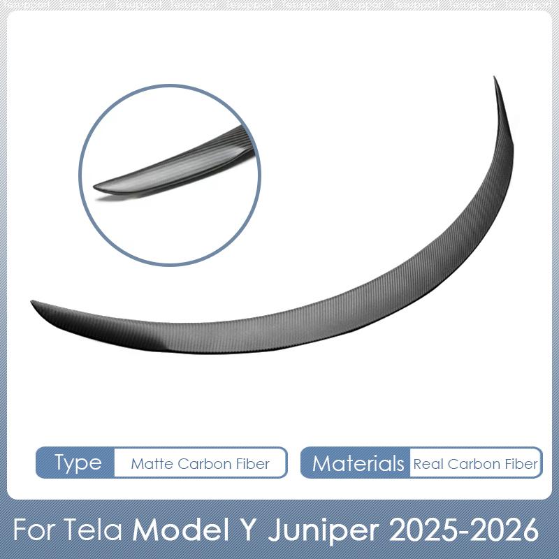 For Tesla Model Y Juniper Accessories 100% Real Carbon Fiber Spoilers for Model Y Juniper 2025 2026 High Performance Spoilers