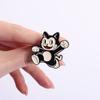 Xiaomi American Animated Role Black Cat Enamel Pins Brooch Cartoon Happy Running Cat Brooches Clothes Lapel Badge Jewelry Friends Gifts