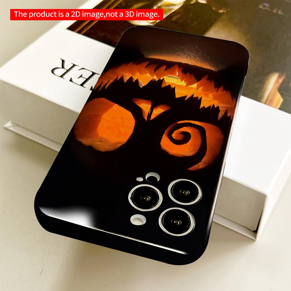 Spiral-Eyed Jack-o'-Lantern Pumpkin Carving All inclusive film hard phone case, compatible with iPhone 18 Pro Max 17 16 15 14 13 12 11
