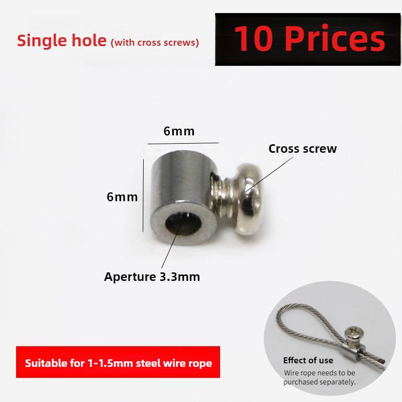 Стальной трос Пряжка Блокирующая втулка Замок Нержавеющая сталь Самоблокирующийся патрон Универсальная пряжка Полная коллекция Фиксированная пряжка