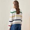 Komengboka Women's Striped 100% Wool Sweater