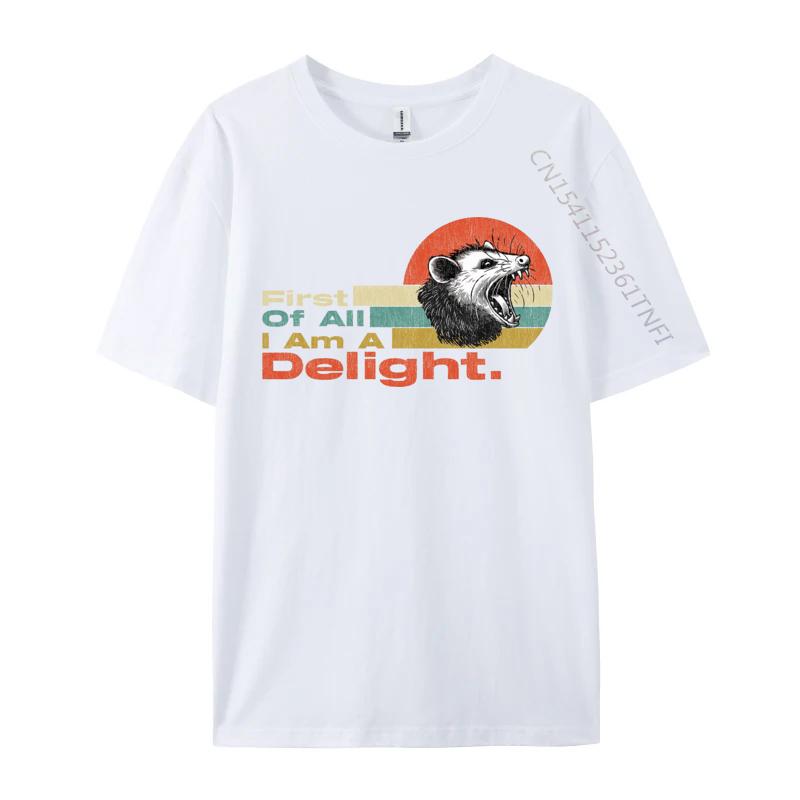First Of All IM A Delight TShirt Vintage TShirt NEW YEAR DAY Crewneck Cotton T Shirt For Unisex Tops Tees Custom