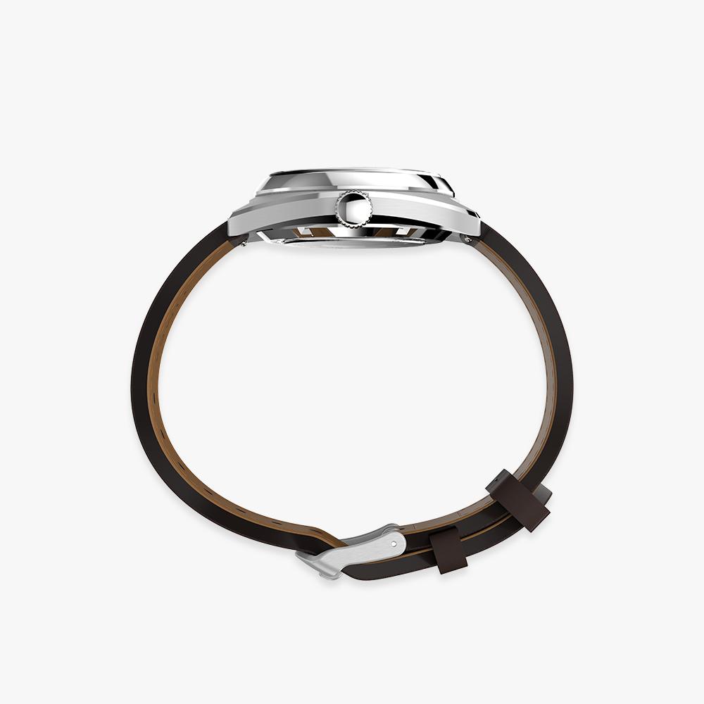 TIMEX Мужские автоматические кожаные часы Marlin Draper 37 мм TW2Y65200