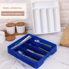 Ящик для хранения, органайзер для посуды с 5 отделениями, удобный прочный лоток для хранения посуды для кухонного ящика
