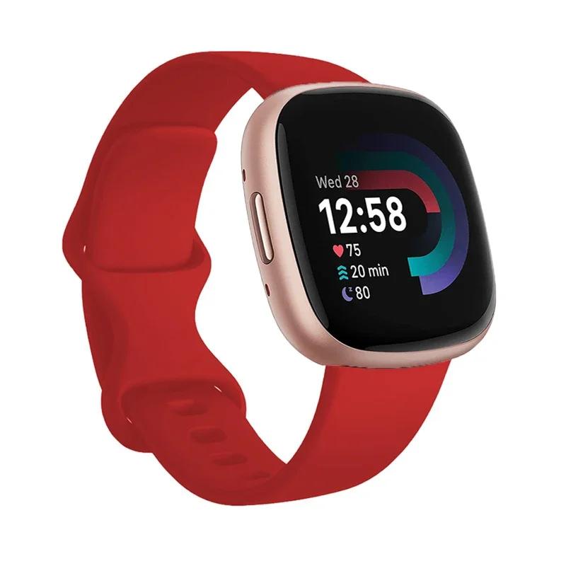 Спортивный ремешок для Fitbit Versa 3, ремешок для смарт-часов, аксессуары для браслета, ремешки для часов, мягкий силиконовый браслет для Fitbit Sense Versa3
