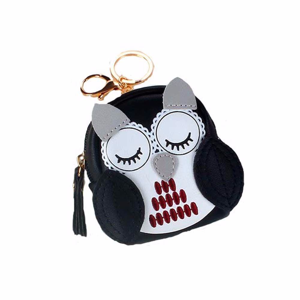 Кошелек Кассирши Держатель для ключей Короткие кошельки Сумка для ключей Школьная сумка Подвеска Брелок для ключей автомобиля Сова Кошелек для мелочи