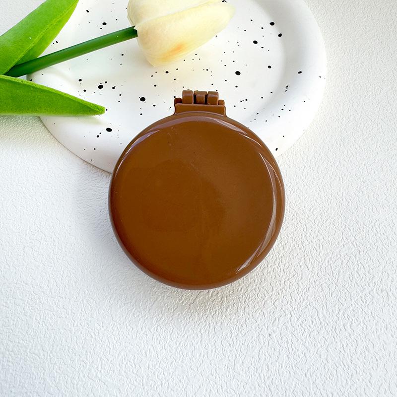 Cute Candy Color Mini Folding Cushion Comb with Mirror - Portable Massage Hairbrush