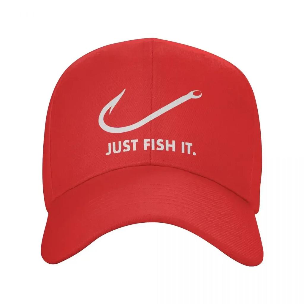Classic Fishing Just Fish It Baseball Cap for Unisex WoUnisex Breathable FisherUnisex Dad Hat PerforUnisexce Snapback Caps Sun Hats