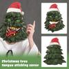 Halloween Christmas Tree Tongue Out Latex Head Cover Mask Haunted House Escape Room