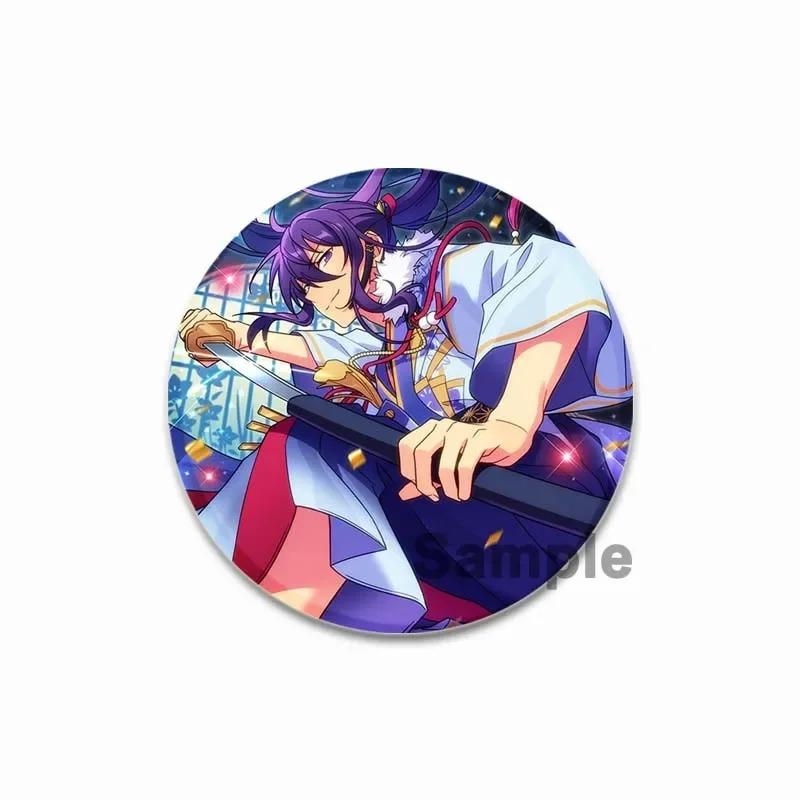 32/44/58MM Tinplate Brooch Ensemble Stars SOUMA KANZAKI Round Pins Cute Cartoon Badge for Backpacks Clothing Accesoory Jewelry