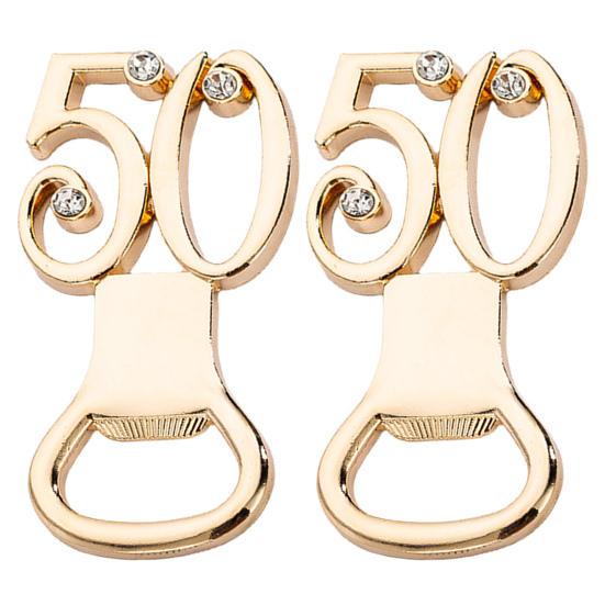 Отличная открывашка для напитков 50 номеров золотого цвета с открытой крышкой