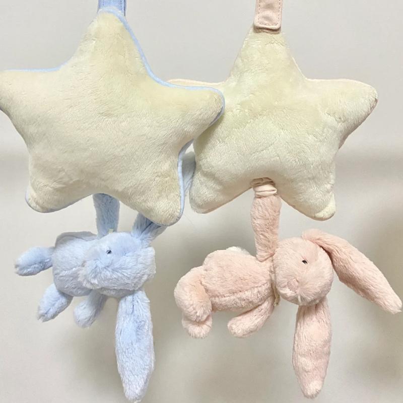 In Stock Cute Ring The Bell Five Pointed Star Shape Bear Rabbit Soft Doll Hanging Toys Bed Decorative Pendant Car Interior Gifts