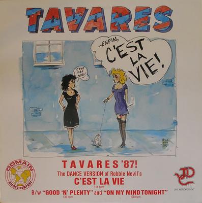 12-дюймовая пластинка TAVARES Cest La Vie JDCDOM002 JDC Records Do 1987 США Танцевальная Электроника Б/у