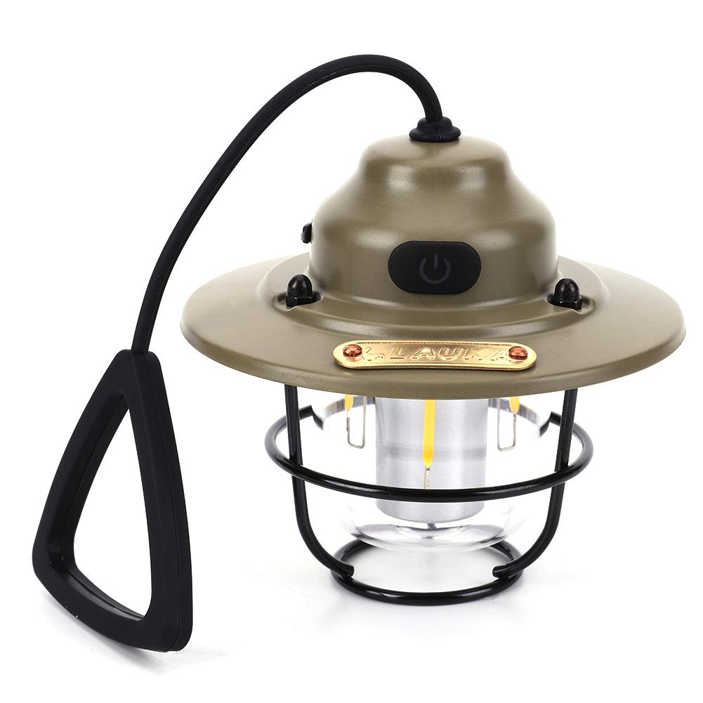 Mini Camping Light USB Rechargeable Hook Camping Lantern Stepless Dimming Outdoor Waterproof Tent Lights Emergency Lamps