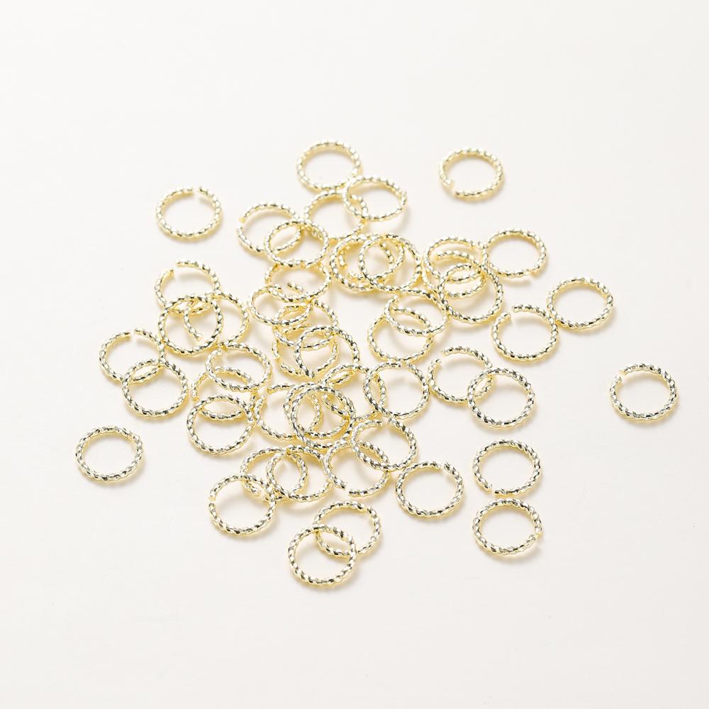 20-50pcs/bag 14K 18K Gold Twisted Open Jump Ring Split Connect Round Ring For DIY Jewelry Handmade Wholesale Making Accessories