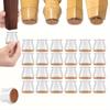 28pcs Chair Leg Floor Protectors, Silicone Chair Leg Covers, Small Floors Felt Pads Reduce Noise, Furniture Accessories
