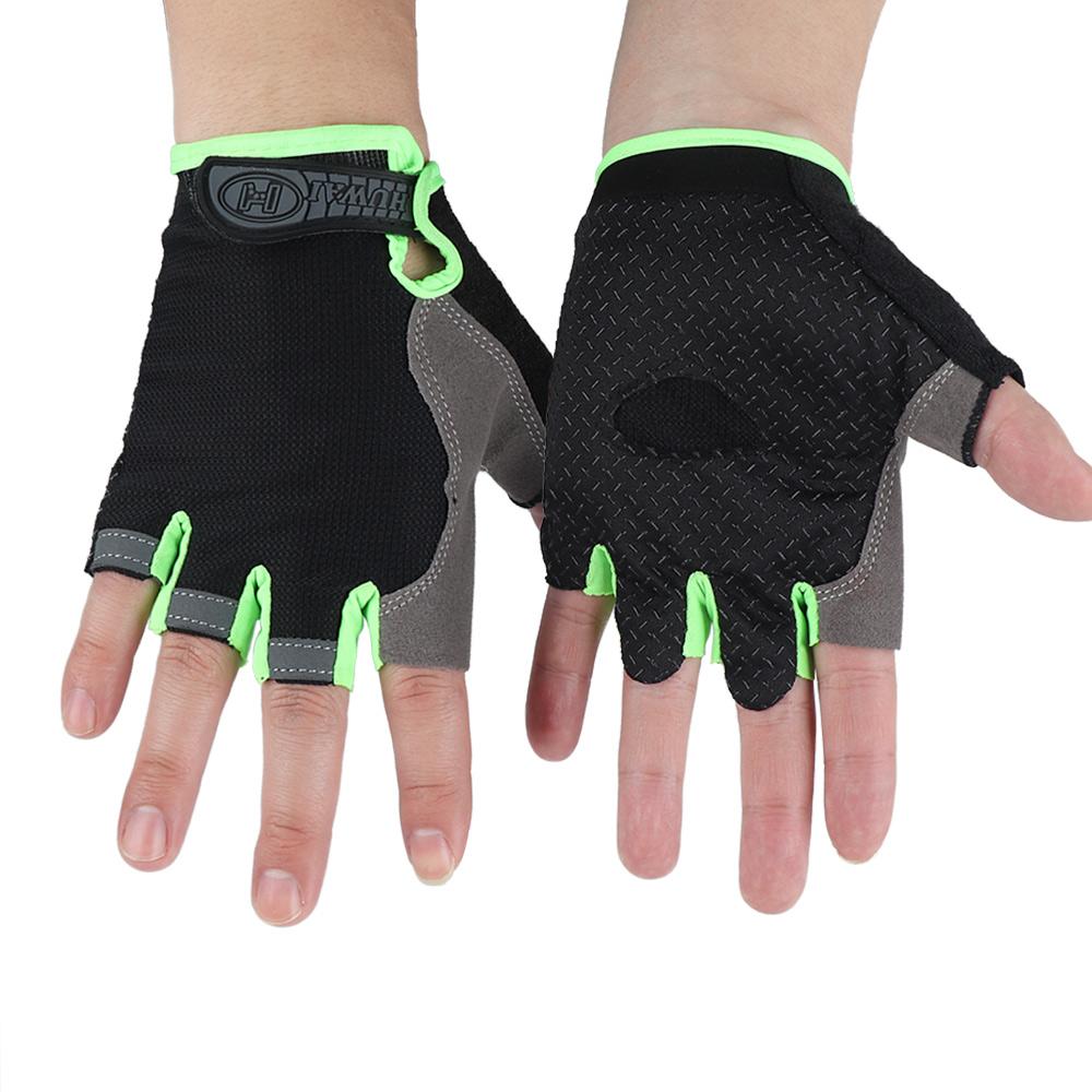 Нескользящее Велосипедное Оборудование Перчатки без пальцев Перчатки для тренажерного зала Велосипедные перчатки Напульсник Спортивные варежки