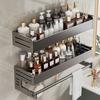 Aluminium Kitchen Storage Rack Space Saving Wall Mounted Rack Bathroom Rack Kitchen Use