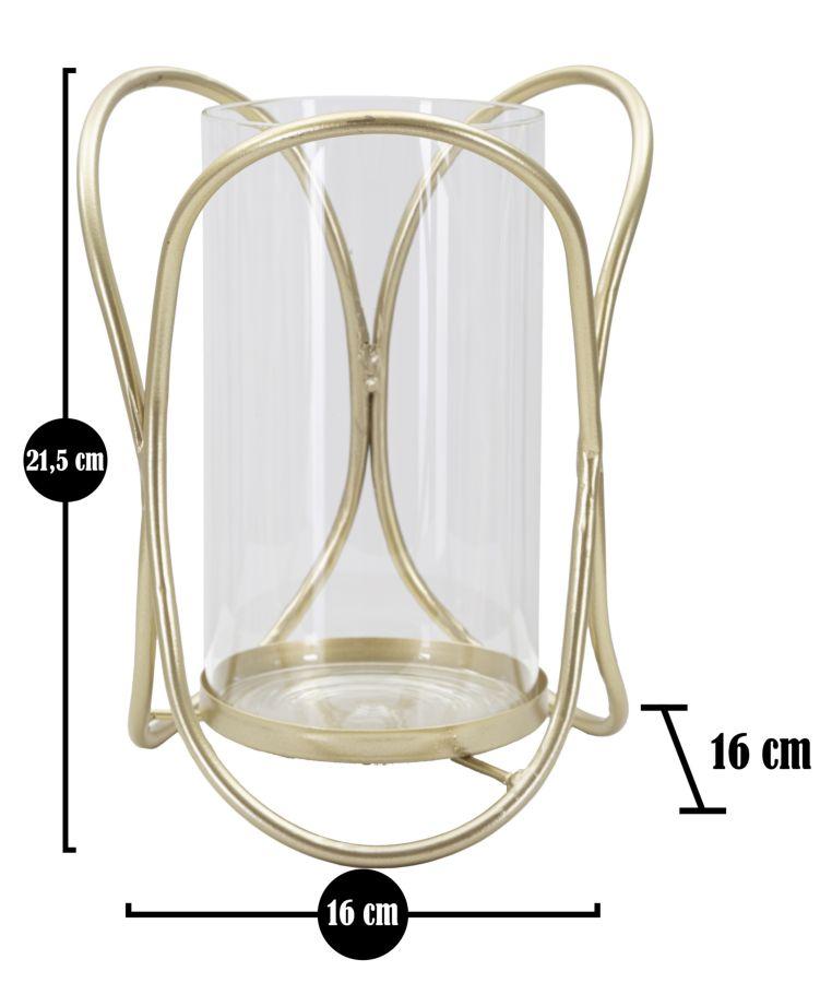 Подсвечник Glox Gold Cm Ø 16X21,5