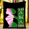AKA Theme Printed Blanket - Perfect for Couch, Bed, Travel & Outdoor Use | Machine Washable, Cozy & Durable.