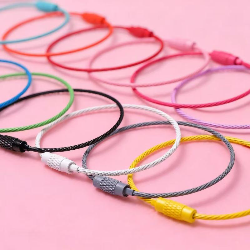 Luggage Tag Binding Clips 10pcs Multi-Color Stainless Steel Wire Durable for Holiday Travel Suitcase Baggage Name Labels