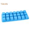 Silicone Ice Cube Tray with Lid 21 Large Cubes Easy Release Foldable Ice Mold Flexible Freezer Mold for Stacking Storage