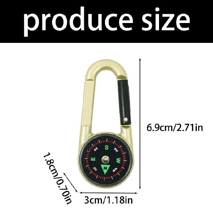 Double Side Compasses Thermometers Outdoor Navigation Tool Light weight Camping Keychain Hiking Camping Accessories