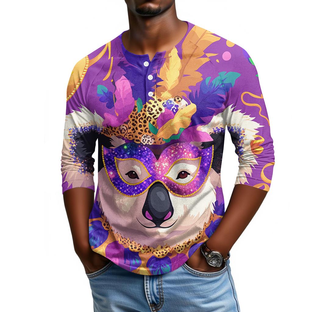 Мужской топ с рукавом реглан и рукавом три четверти