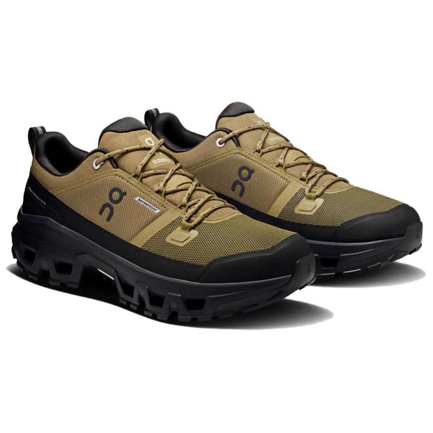 ON Cloudrock Low водонепроницаемые мужские кроссовки Hunter черные бежевые 3MF10251473
