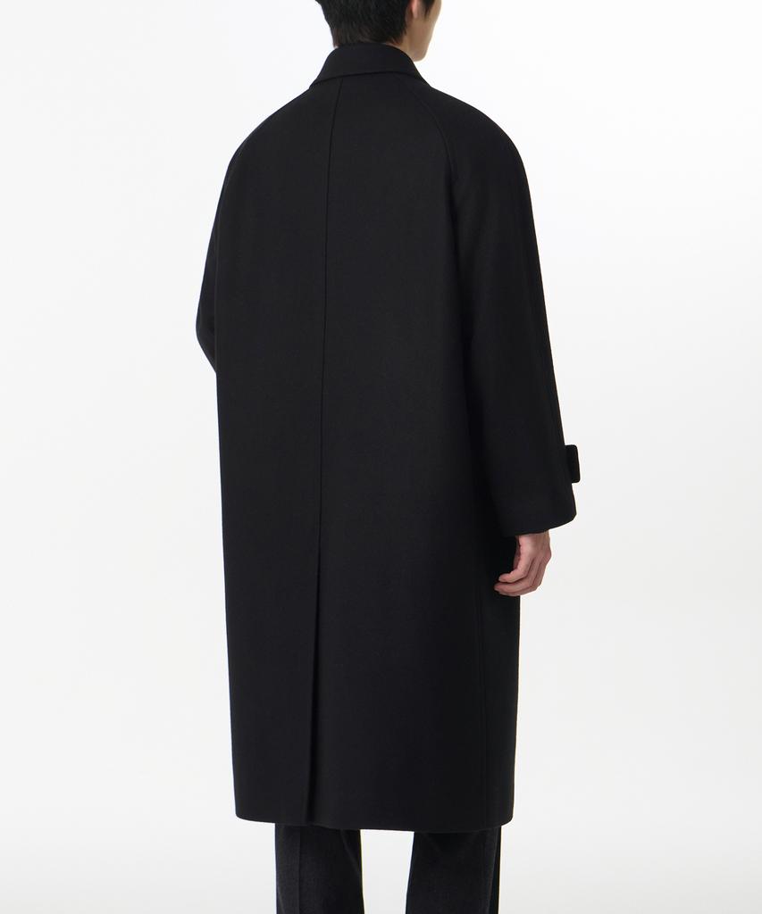 Musinsa Standard Fortex Felt Oversized Balmacaan Coat [Black]