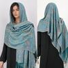 Богемный пашминовый хиджаб шарф длинная мусульманская кашемировая шаль женский фуляр мягкий тюрбан повязка на голову для женщин роскошь