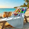 Numberblocks Customize Text Beach Towel Soft Durable Quick-Dry Suitable for Sports Travel Swimming Yoga Bathroom Beach And Pool