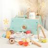 Wooden Baby Kitchen Tableware Fireplace Tea Simulation Afternoon Tea Toast Bread Cutting Le Set Play House Toys