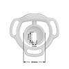 Small Flat Chastity Cage Small Flat Chastity Cage Positive Negative Cute Cock Cage Penis Bondage for Men with 6 ABS Penis Rings