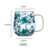 Flower-Infused Glass Mug - Decorative Dried Flower Clear Coffee/Tea Cup (Multi-Color Options)