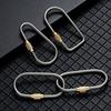 Portable Outdoor Camping Carabiner TC4 Titanium Keychain Lightweight Hanging Buckle Backpack Buckle