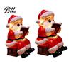 Christmas Window Display Santa Claus Night Light, Resin Tabletop Ornament with Bedside Atmosphere Lamp Warm LED Lighting, Holiday Bedroom Table