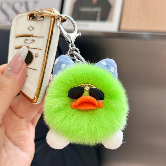 Yousheng Детский брелок в виде утки Имитация кролика Плюшевый брелок Подвеска Сумки Телефоны Машины Универсальное украшение Модный аксессуар