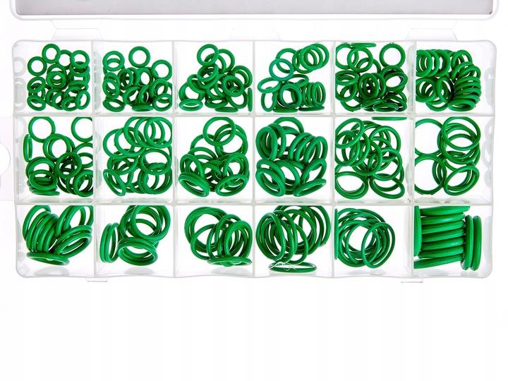 Green O-rings Seals For Air Conditioning Set of 270 O-rings Organizer