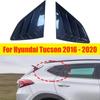 For Hyundai Tucson 2016- 2Pcs Car Rear Window Side Vent Shutter Louver Cover Trim Black Carbon Fiber Exterior Accessories