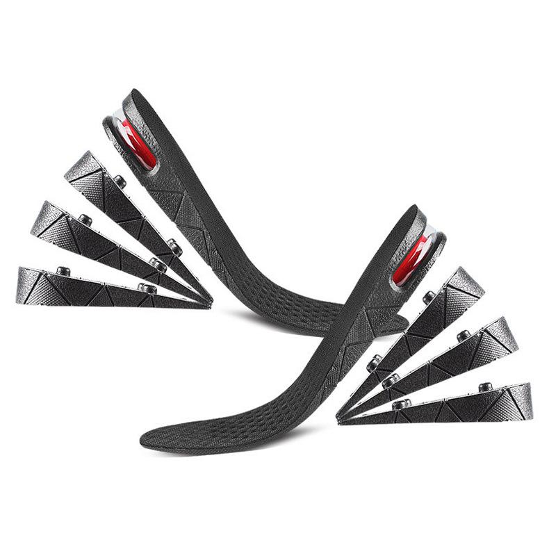 Регулируемая невидимая стелька для увеличения роста с амортизирующей воздушной подушкой из полиуретана для мужчин и женщин, 3-7,5 см.