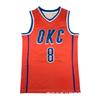 Баскетбольная майка OKC Thunder Мужская Хлопок Командная форма Тренировочная игра Одежда для фанатов Синий Черный Оранжевый S M L XL XXL