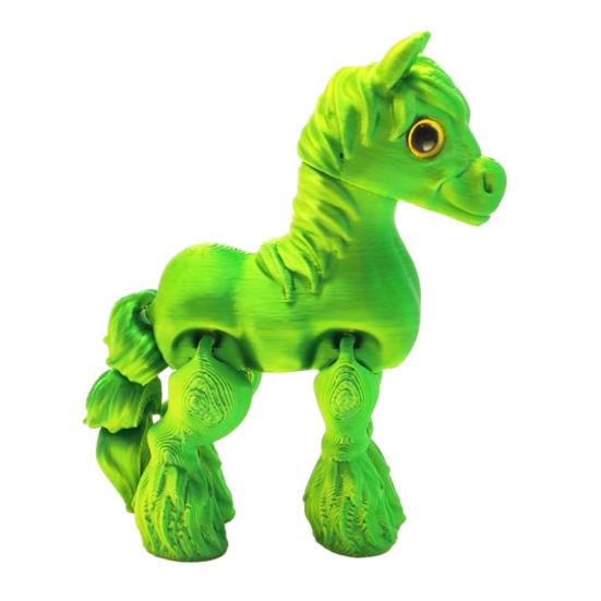 Фигурка лошади, напечатанная на 3D-принтере, с подвижными суставами, статуэтка пони, игрушка-антистресс, развивающая модель животного, настольное украшение