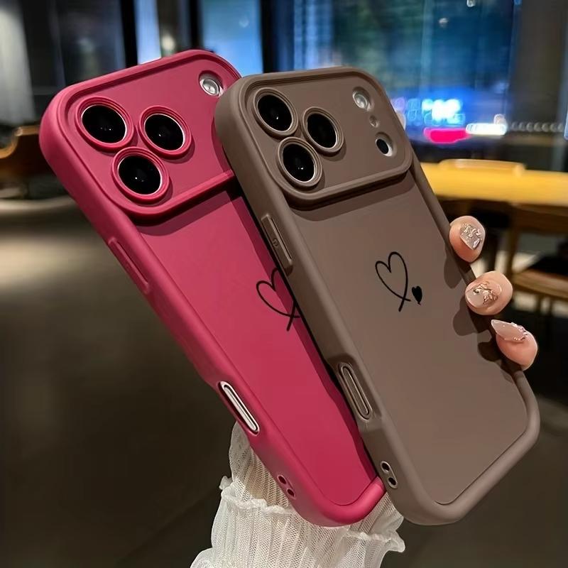 Модная линия с узором в виде сердца, подходящая Чехол для телефона Для iPhone 17 Pro Max 16E 15 Pro 14 13 12 11 Mini AIR XS XR XS 8Plus a