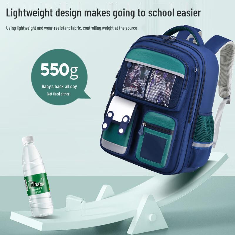 Xiaoyan Nature Fish Premium Lightweight School Backpack for Grades 1-6