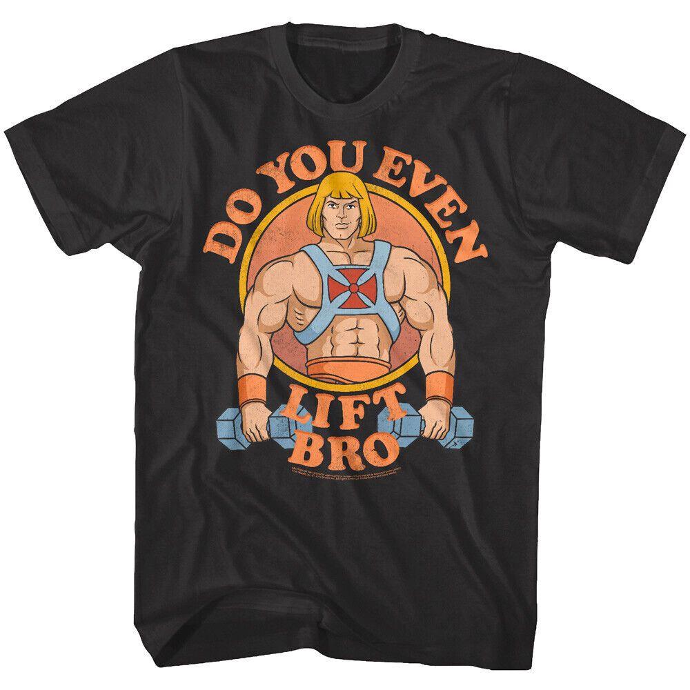 Unisex shirt Cotton Oversize Large Size Masters of the Universe HeMan Gym Do You Even Lift Bro Mens T Shirt Prince Adam