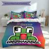 3pcs Custom Name gaming Unspeakable Bedding Set,Includes 1 Duvet Cover and 2 Pillowcases,All-season Bedroom Decor