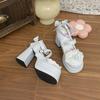 Sweet and Cute Lolita High Heels Women's Thick Heels Lo Shoes New Uniform Lolita Mary Jean Small Leather Shoes