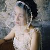 Pearls Beads Wedding Veils Tassels Bride Head Gauze French Brides Veil Bride Jewelry