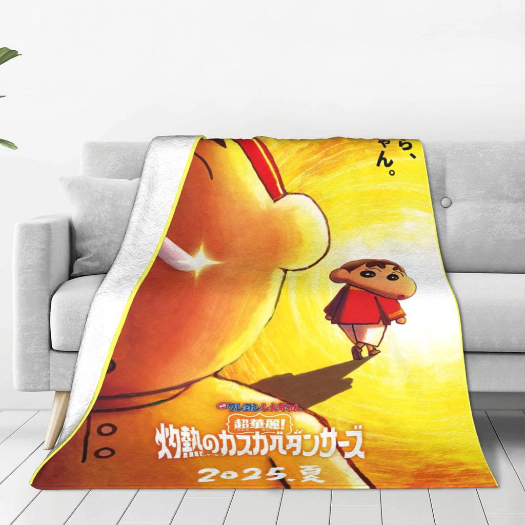 Плед Крейн Шин-чана и друзей Качественный Теплый Плед Зима Детский Диван Кресло Диван Кровать Эстетичное Покрывало